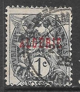 Algeria 1: 1c Overprint, used, AVG