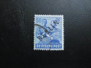 Germany Berlin 1948 USED SC 9N13 BLACK OVERPRINT SINGLE VF/XF MICHEL 30 EUROS