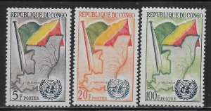 Congo Peoples Republic 93-95 1961 Admission to UN set MNH