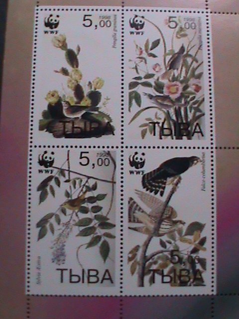 ​RUSSIA -1998 -WWF-WORLD WILD FUND-BEAUTIFUL LOVELY BIRDS -MNH-SHEET VERY FINE