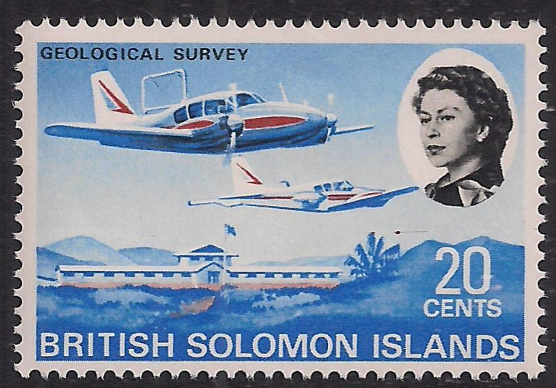 British Solomon Islands 1968 QE2 20ct Geological Survey Umm SG 175 ( R370 )
