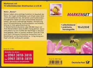 GERMANY 2010 Bees self adhesive booklet - complete - fine - MNH............a3249