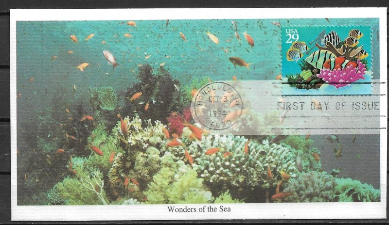 1994 #2866 wonders of the Sea FDC