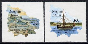 NORFOLK ISLAND - 1975 - Second Settlement - Self-Adhesive 2v Set - M N H