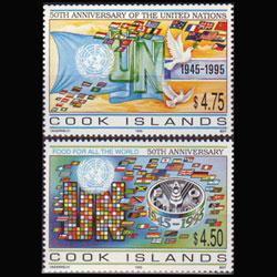 COOK IS. 1995 - Scott# 1195-6 UN 50th. Set of 2 NH