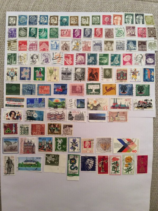 German 100+ stamps - Lot U