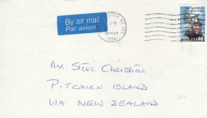 1996, Westchester, NY to Pitcairn Island, Airmail, See Remark (37392)