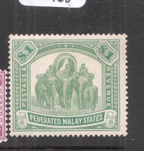 Malaya FMS SG 48a $1 Elephant MOG (6dkz)