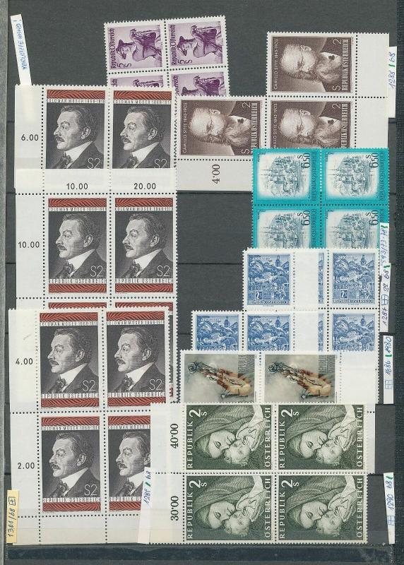 AUSTRIA MNH Blocks Sheets 1960s/70s (Appx 500 Stamps) (Ref Ac1423