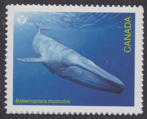 Canada 3330 Endangered Whales Balaenoptera Musculus P single (1) MNH 2022