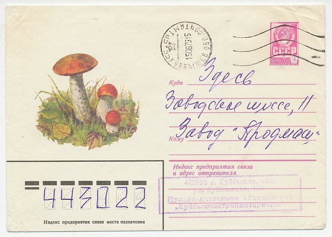 Postal stationery Soviet Union 1979 Mushroom
