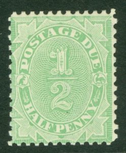 SG D53 Australia 1907. ½d dull green. A fine fresh lightly mounted mint...