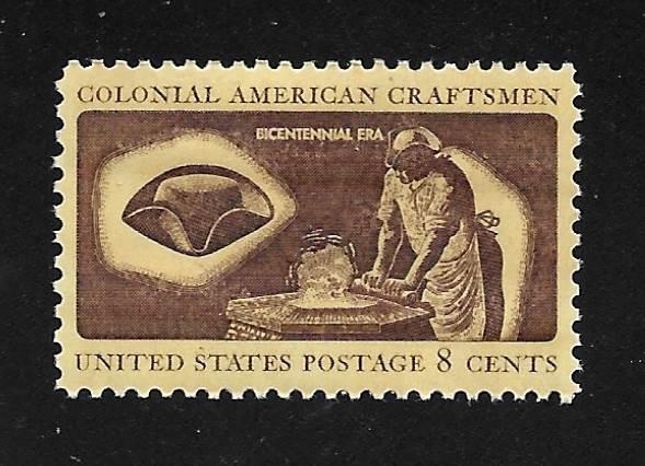 SC# 1459 - (8c) - Colonial Craftsmen: Hatter, MNH, single