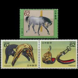 JAPAN 1990 - Scott# 2033-5 Horse 62y NH