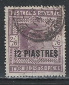 Great Britain Offices Turkish Empire 1903 Surcharge 12pi Scott # 11 Used