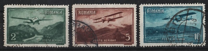 Romania 1931 Air Mail / Various Designs 2l,5l,10l (3/5) USED