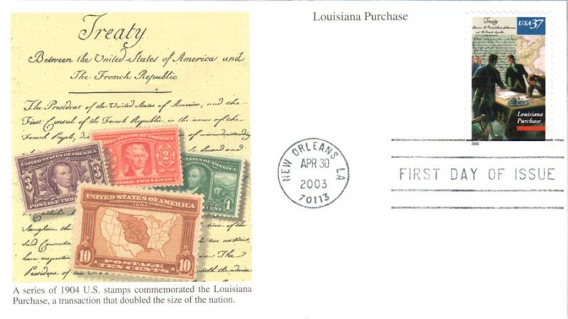 #3782 Louisiana Purchase Mystic FDC