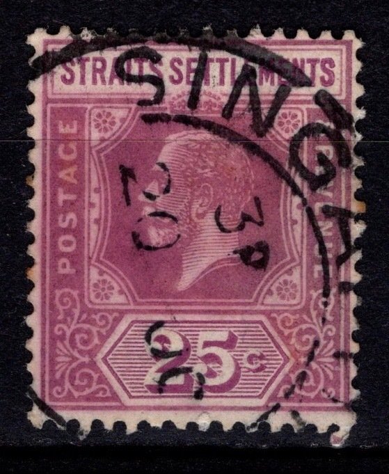 Straits Settlements 1921 George V Definitive, 25c Type II [Used]