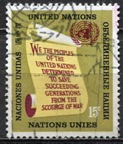 United Nations N.Y.; 1965: Sc. # 147:  Used Single Stamp