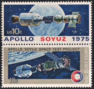 SC#1569-70 10¢ Apollo-Soyuz Mission Pair (1975) MNH