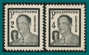 Philippines 1948 President Roxas Mourning, MLH 525-526,SG663-SG664