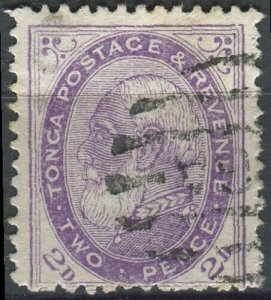 Tonga 1886 SG2b 2d King George I #6 FU
