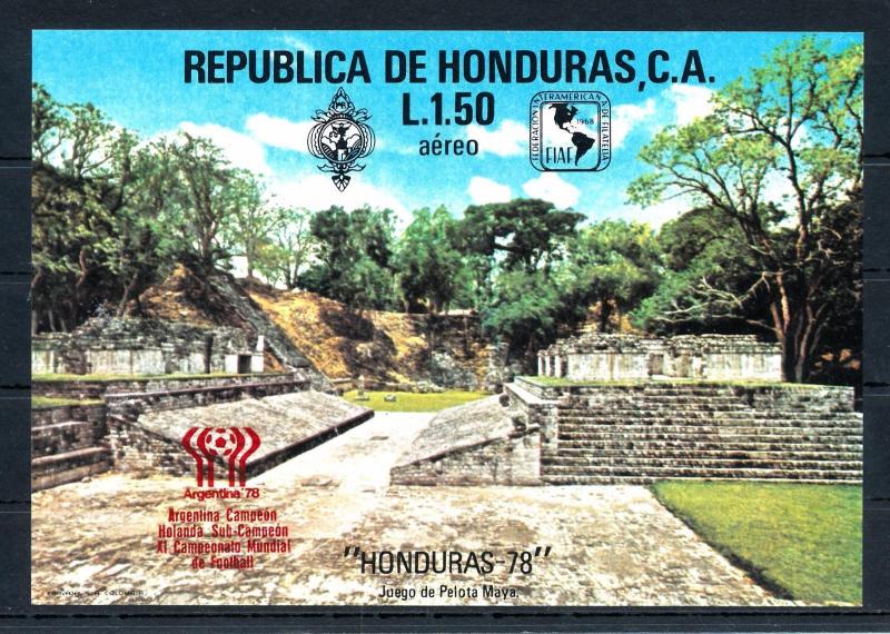 [44552] Honduras 1978 Sports World Cup Soccer Football Ovp. in red MNH Sheet