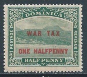 Dominica #MR1 NH 1/2p Roseau, Capital Surcharged & Ovptd. War Tax