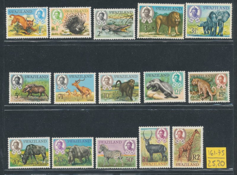 1969-75 SWAZILAND -  Stanley Gibbons n. 161/75 -  15 values - MNH**