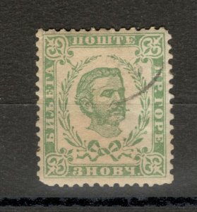 MONTENEGRO - USED STAMP, 3 nov - perf. 12½ - PRINCE NIKOLA - 1883.