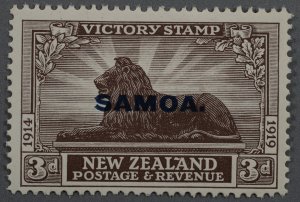 Samoa #139 Unused Fine Black Overprint SAMAOA HRM Rest of Gum Very Fine