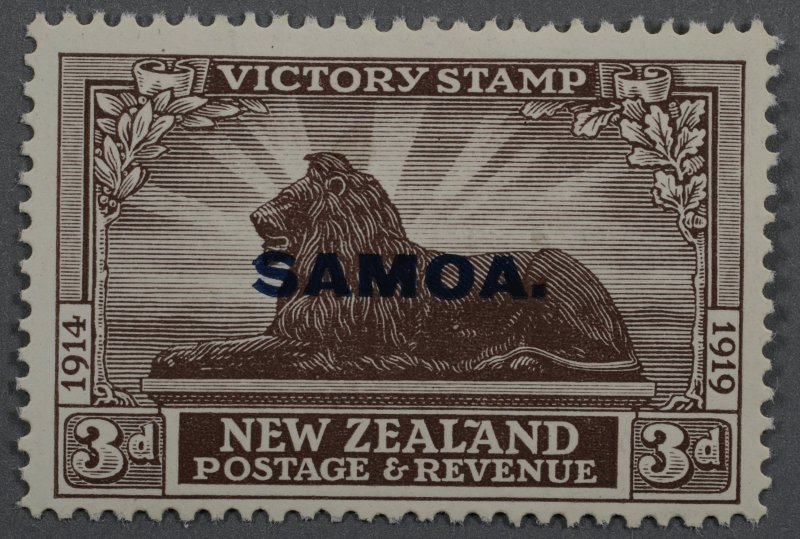 Samoa #139 Unused Fine Black Overprint SAMAOA HRM Rest of Gum Very Fine