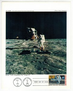 1969 Man On Moon Apollo 11 Space C76 7x9 OFFICIAL NASA PHOTOGRAPH ON MOON