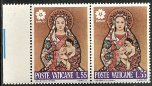 VATICAN CITY #481 - MINT NH PAIR - 1970 - VAT022