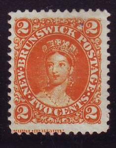 New Brunswick Sc 7 1863 2 c Victoria stamp imprint mint