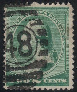 Scott # 213 2c Washington Fancy Cancel Nice 48 