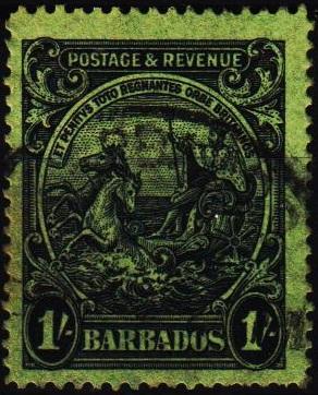 Barbados. 1925 1s  S.G.237 Fine Used