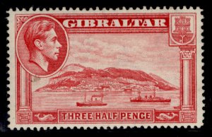 GIBRALTAR GVI SG123, 1½d carmine, M MINT. Cat £35.