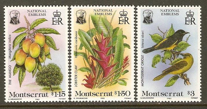 Montserrat #551-3 NH Nat'l Emblems