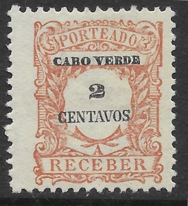 Cape Verde J22 MH Postage Due  Nice.