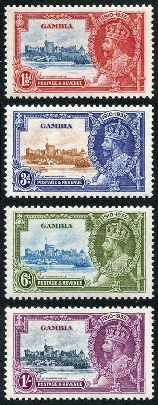 Gambia SG143/46 1935 Silver Jubilee Set of Four U/M