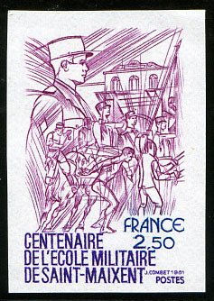 France, 1950-Present #1740 (YT 2140) Cat€15, 1981 Military College, imperf....