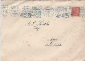 czechoslovakia 1934 praha city slogan  stamps cover ref r15565