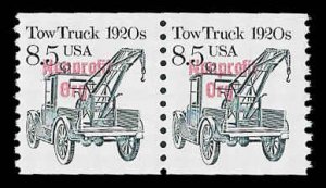 PCBstamps   US #2129a (=) Coil Pair 17c(2x8.5c)Tow Truck, MNH, (10)