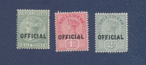JAMAICA - Scott O2-O4 - 1890 Official stamps - unused hinged