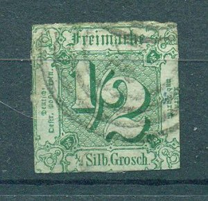 Germany-State Thurn & Taxis sc# 9 (2) used cat value $95.00