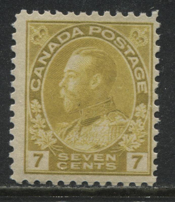 Canada KGV Admiral 7 cents yellow ocher unmounted mint NH