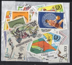 Thematic stamps WORLD 50 DIFFERENT SPORT used