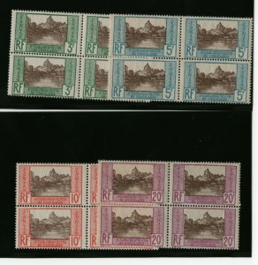 French Oceana #72 - #75 Mint Fine - Very Fine Never Hinged Blocks