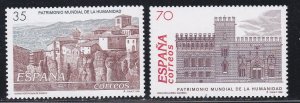 Spain # 2955-2956, World Heritage Sites, NH, 1/2 Cat.